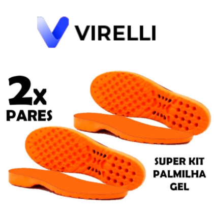 Kit 2 Pares Palmilha ortopédica - Power Gel